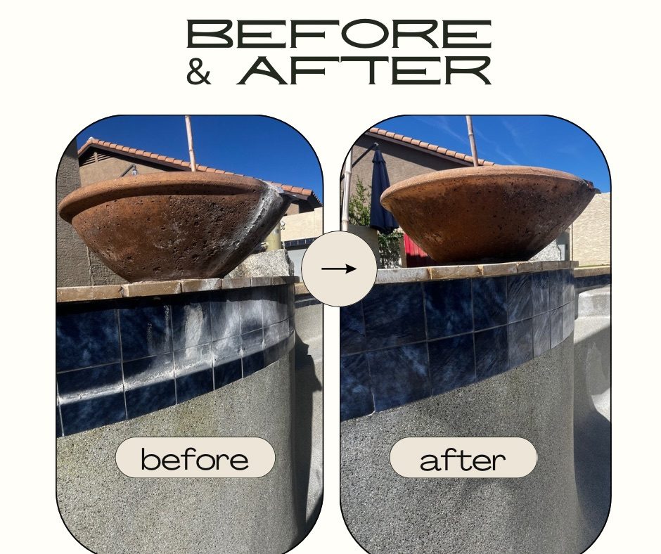 Restored pool waterline tile
